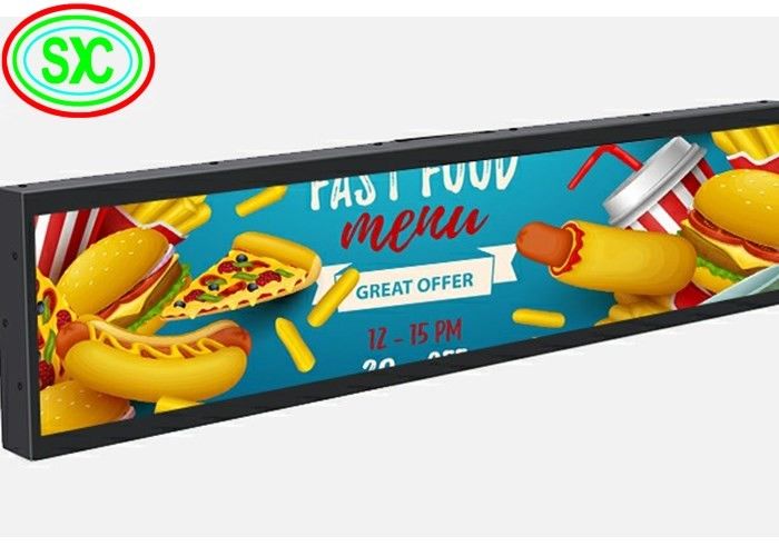 Full Color P1.875 COB Shelf LED Screen 900x60mm 800cd/Sqm For Retail