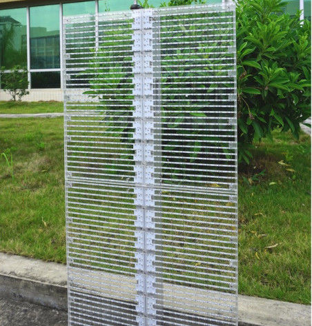 IP30 hd Indoor P5.21 Transparent LED Screen Pixel Density 36864 Dots / sqm transparent video screen