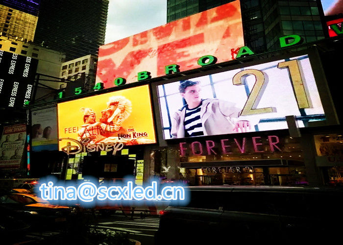 P10 Outdoor full color LED Advertising Screen 10mm Pixel Pitch IP65 Waterproof