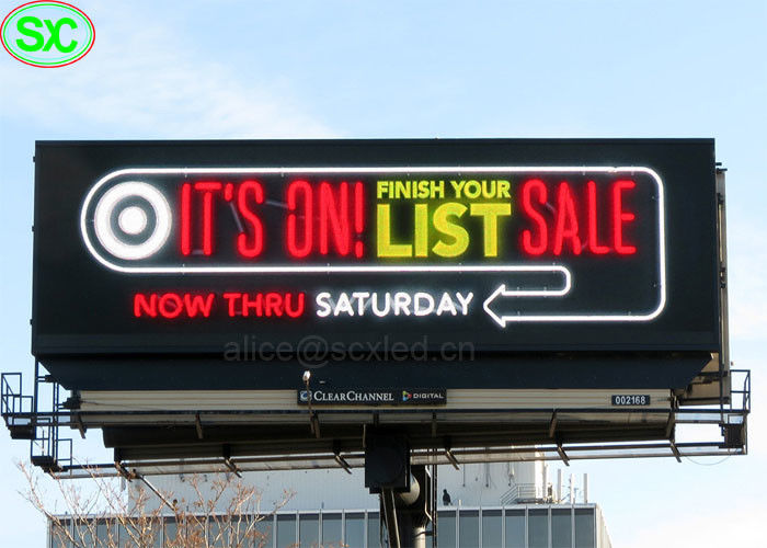 Ultra Thin RGB P6 P8 IP65 Led Advertising Billboards With 3-*Year Warranty