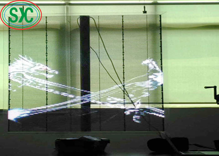 High Brightness Full Color Transparent Display SMD2525 IP54 Long Lifetime