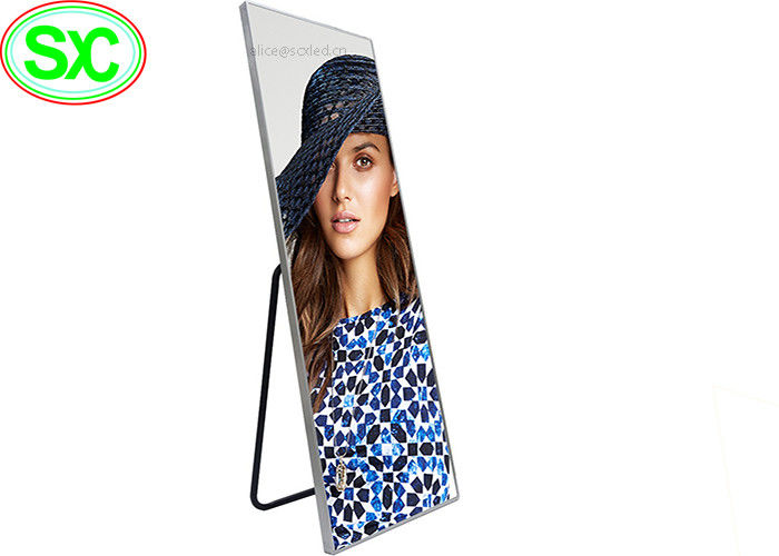 Portable Indoor Full Color LED Display , Digital LED Poster P3 Led Media Display