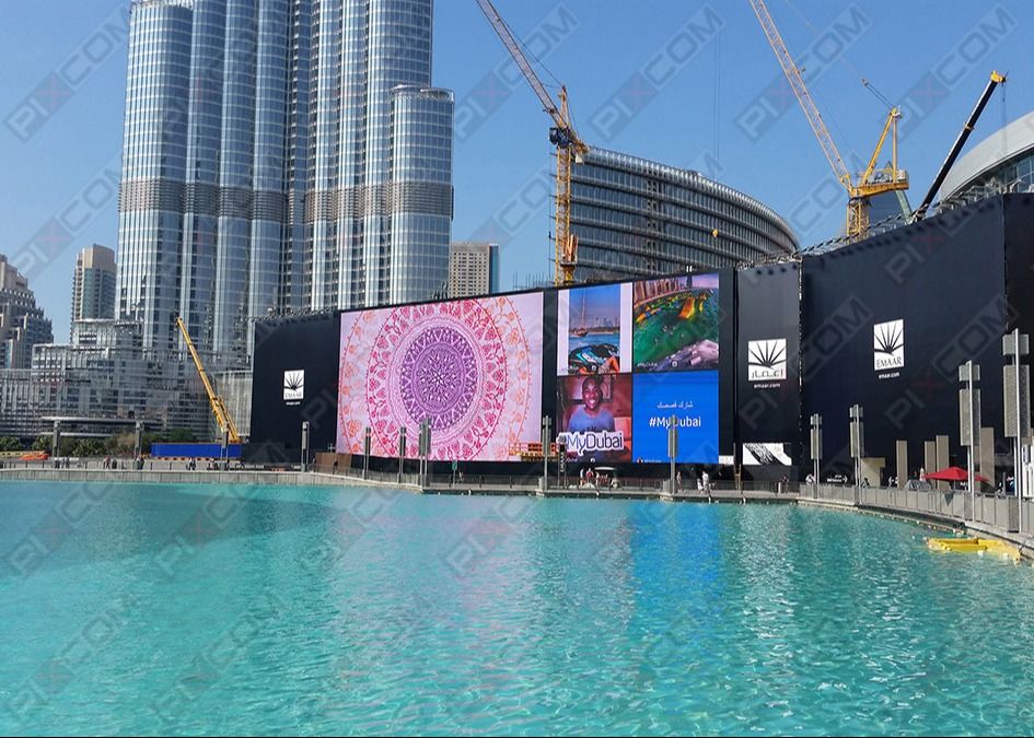 P6 P8 P10 Fixed Installation Full Color Giant Outdoor LED Rental Screen Three Years Warranty