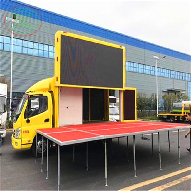 2727 Easy Assemble Lamp Mobile Truck LED Display with Iron or Aluminum Cabinet
