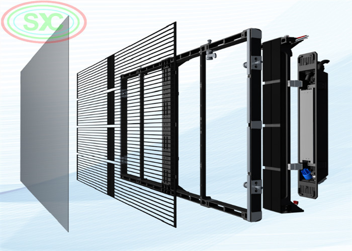 Waterproof visible indoor G3.91-7.82 transparent LED display LED wall LED billboard