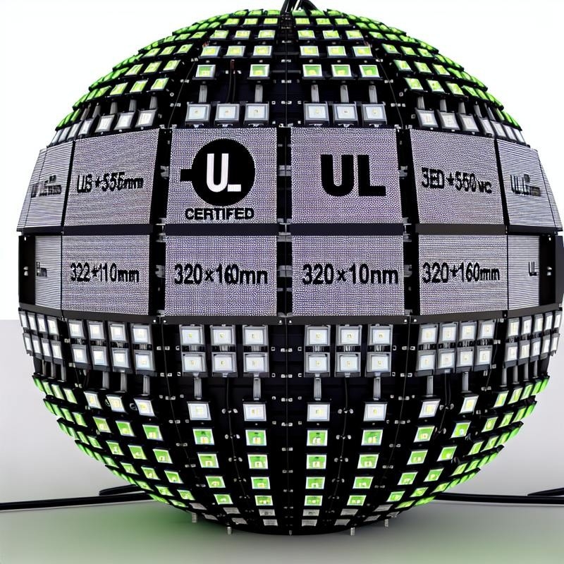 UL Certified Front Service Sphere LED Screen with 320*160mm Module Size and UL Certification