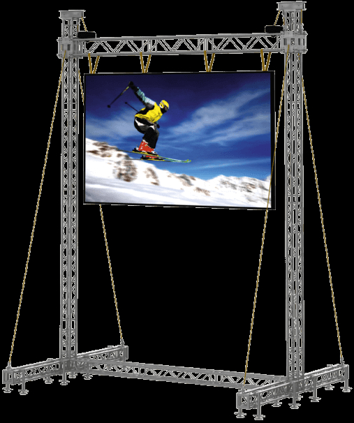 Die-casting Aluminum Cabinet Material Rental LED Display with 500*500mm Cabinet Dimension and 3000 1 Contrast Ratio