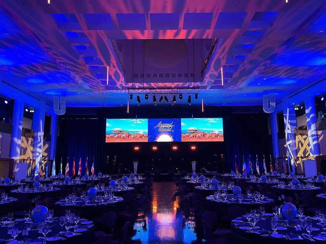 Stage LED Screens Featuring Module Size of 250 by 250 Millimeters and Resolution of 64 by 64 Pixels for Detailed Display