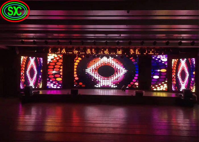High brightness indoor P4 stage background led display big screen , dot density is 62500/sqm