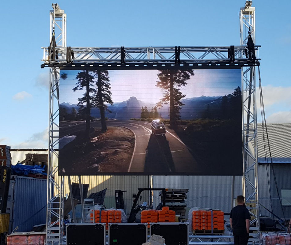 China Full Color Outdoor Stadium LED Display Screen P10 IP65 960x960mm Cabinet