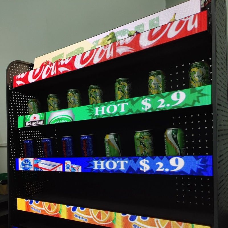 New Item Small Pixel Pitch COB Shelf Screen P1.87 Used in Supermarket/Clubs/Store Indoor Shelf Strip LED Sig