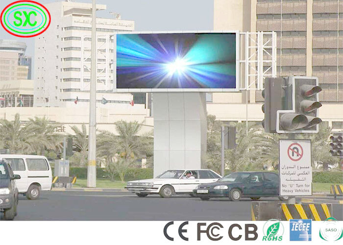 High Brightness outdoor Full color waterproof P10 outdoor RGB right triangle led display cabinet video wall with CE CB