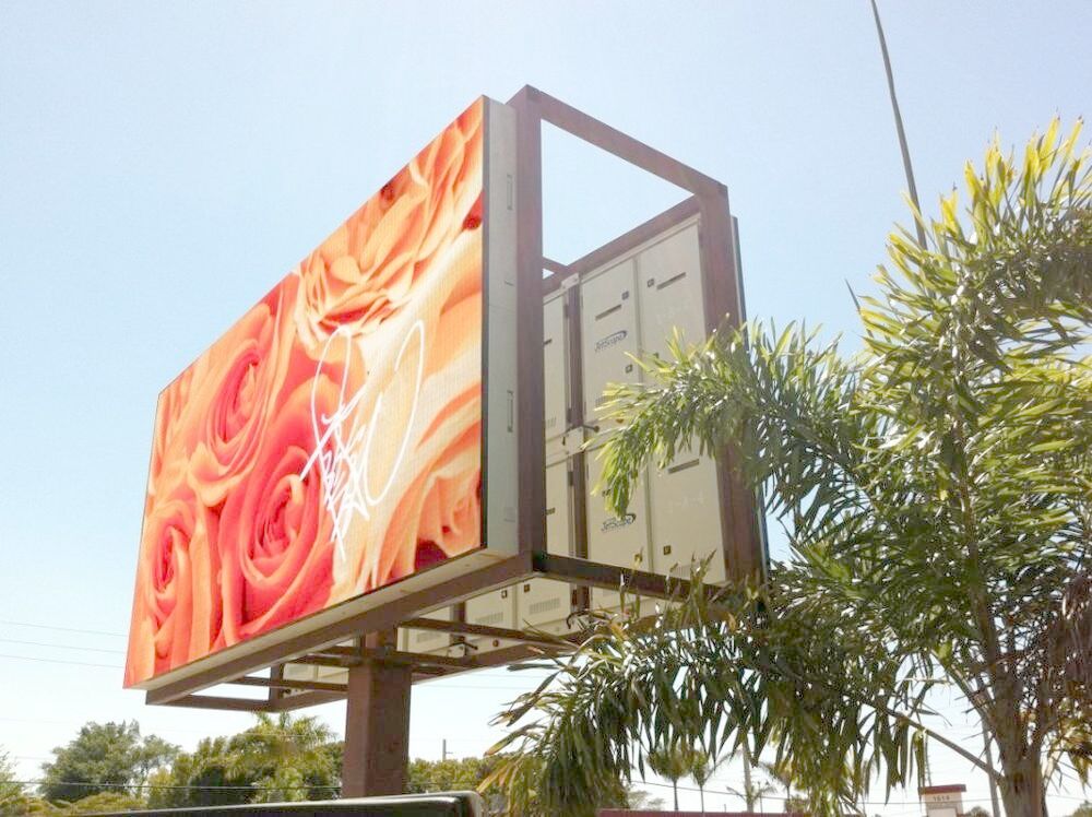 Outdoor Full Color P10 Advertising 6000cd / ㎡ Brightness High Quality LED Billboard