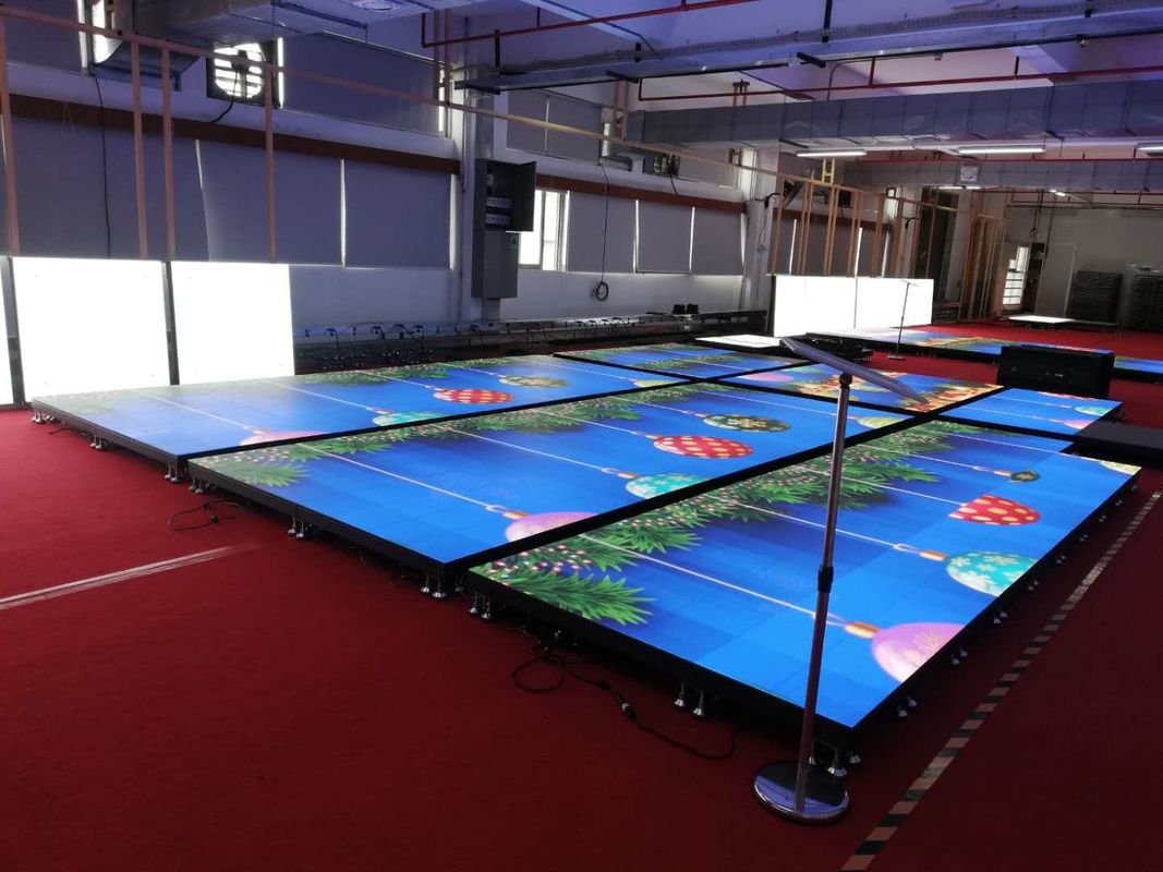 Indoor Outdoor 500x500mm RGB LED Dance Floor With 4.81mm Pixel Pitch