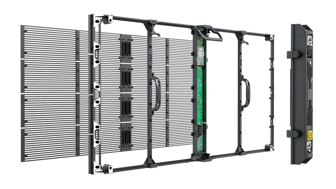 Advertising P3.91 Led Display Led Curtain Wall Transparent Video Screen Glass Super Slim Indoor LED Visual Full Color 2