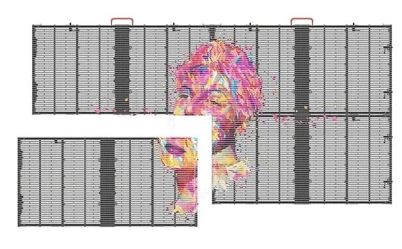 Transparent LED Screen Indoor P3.9-7.8 Full Color SMD Curved Led Video Wall Glass For Showcase