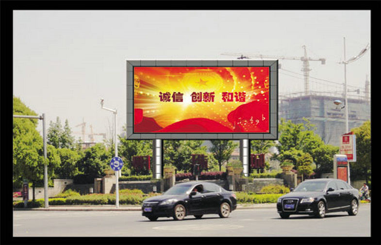 P10 Outdoor Led Display Tri Color Digital Billboards, Lightweight and High Resolution