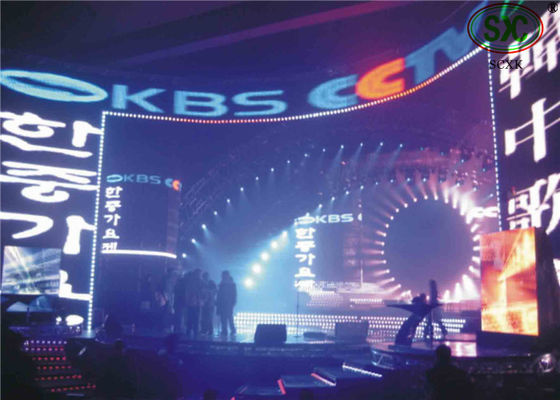 Good price HD Full Color P4 Curved Large Led Video Wall Indoor Led Display Rental Screens online