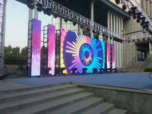 Good price Outdoor hanging P4.81 water proof Solemn Event outside led screen Stage background 500*500 cabinet size online