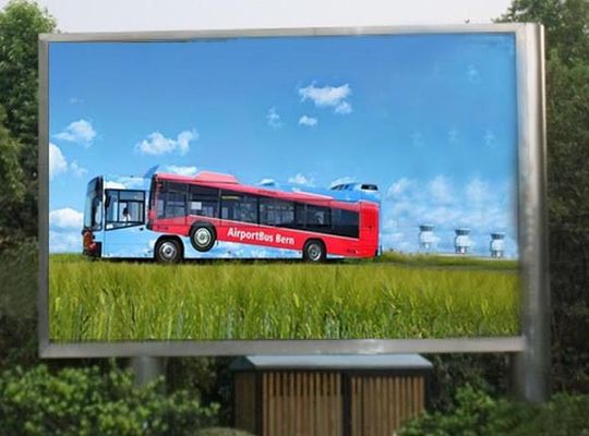 Stadium Highway Advertising High Brightness Outdoor Full Color P10 LED Video Wall Panel With Column