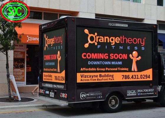Outdoor Full Color Mobile Advertising Truck Van Trailer LED Display With 6mm Pixel And 192*192mm Module Size