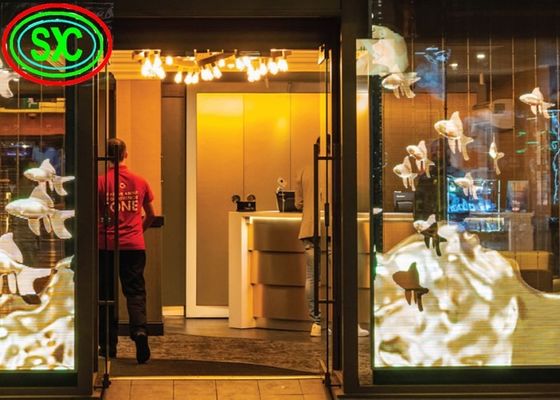 G3.91-7.82 Transparent LED Screen Waterproof IP43 and Lightweight Cabinet for Easy Installation