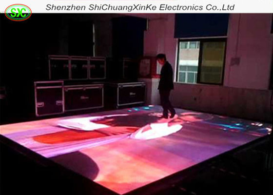 Good price P8.928 full color customised interactive led floor tile screen, interactive dance floor without moire effec online