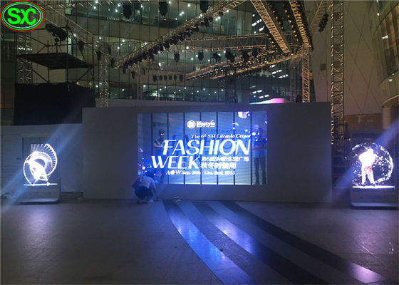 Good price P12mm Highly Transparent LED Screen for car shop glass wall , DC5V60A online