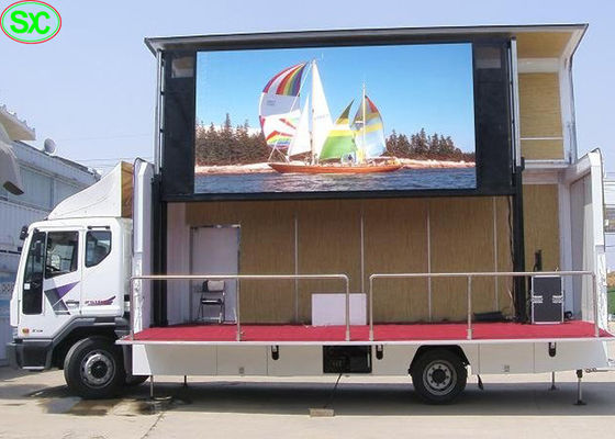 Good price P4 High Resolution Full Color Truck LED Display, Mobile Truck LED Screen online