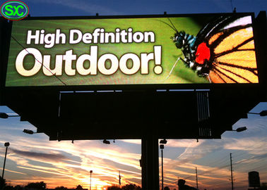 High Resolution 10mm Outdoor LED Billboard / RGB led screen panels advertisement