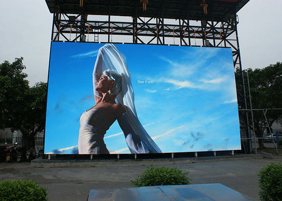Good price Curve Screen 7500cd/M2 Brightness HD Outdoor Full Color LED Display P10 DIP IP 65 Fixed Installation online