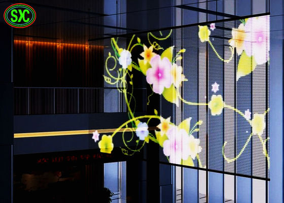 Good price Shop Window Transparent LED Screen Digital Signage , TL10.42mm Led Glass Screen online