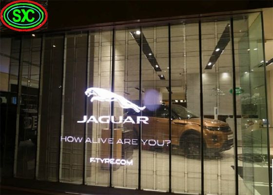Good price Wafer Chip Transparent LED Panel High Visibility Iron/Steel Cabinet 	led transparent display online