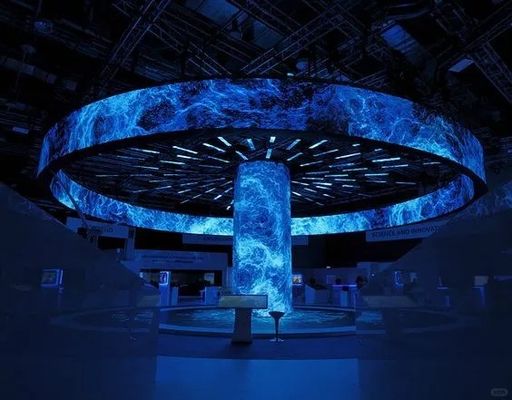 Good price Customized Size Soft Film Group Advertising Flexible LED Full Color Screen 4mm Pixel Curved Steel Cabinet online