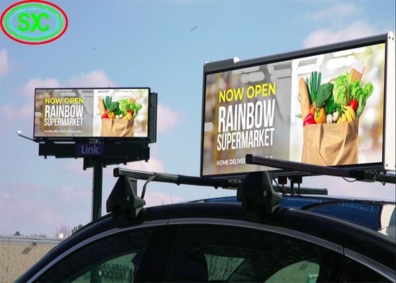 384*128dot Screen Resolution Car LED Sign Display 96*32 Cm Ideal for Outdoor Advertising
