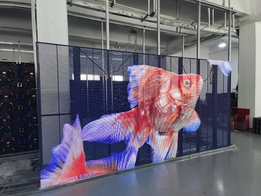 Clear Transparent Led Video Wall P3.91 Indoor Led Mesh Curtain Signage Led Screen