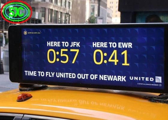 Asynchronous Control Car LED Sign Display 384*128dot Screen Resolution and 1R1G1B Configurations for Optimal Advertising