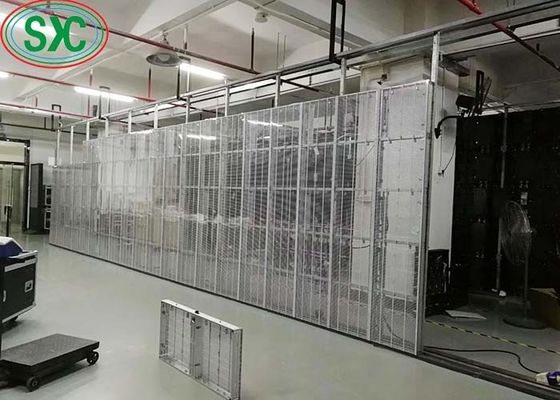 Good price Wide Viewing Angle Transparent Full Color LED Grid Screen Three Years Warranty online
