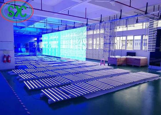 Good price LED Transparent Screen High Brightness Full Color Transparent Wall 32768 Points/Square Meter For Rental online