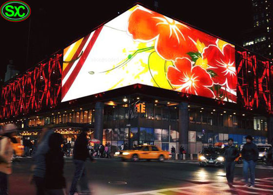 Good price Outdoor RGB P10 Waterproof 90 Degree Corner Digital  LED Display Wall online