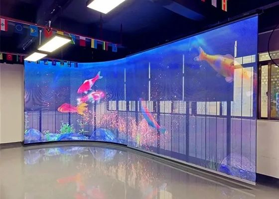 Clear Transparent Led Video Wall P3.91 Indoor Led Mesh Curtain Signage Displays Led Screen