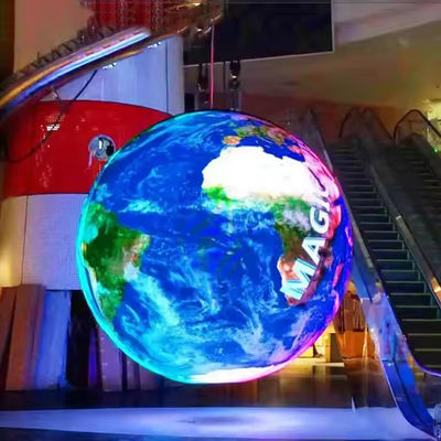 P3.91mm Full Color Indoor Outdoor 360° Column Sphere LED flexible Display Screen