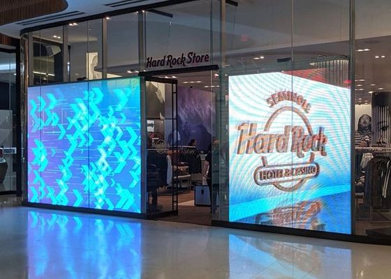 Good price Rental Screen Removable HD Glass Crystal Chip P5 Transparent LED Display online