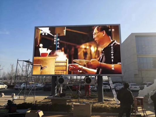 500*1000MM Cabinet Outdoor Full Color LED Display with Rgb 3in1 Pixel Configuration 1/20S Driving Mode