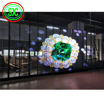 Lightweight Led Transparent Screen with Aluminum Cabinet Material and 0.2KG/PC Module Weight