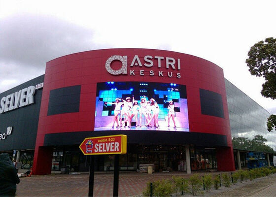 Outdoor P10 LED Display Advertising Screen Fixed Installation  8000 brightness and 3840hz refresh rate