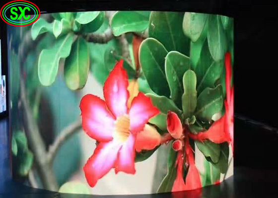 Good price Curved Led Video Wall Screen P4.81 6500cd Brightness 500mm*500mm Cabinet 1R1G1B online