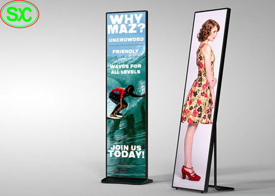 High Brightness LED Full Color Poster Display P2.5 Indoor Floor Stand Advertising