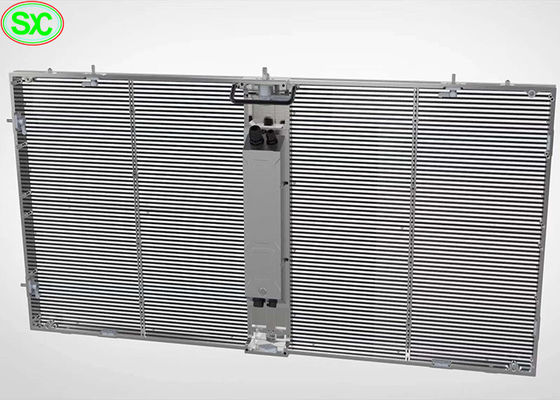 Transparent Poster Curtain Display LED Cylinder 62500 Points/Square Meter SMD2121