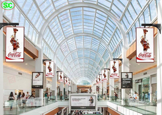 Good price 4000Hz Indoor Digital Advertising LED Screens P2 Epistar Chip Hanging For Shopping Mall online